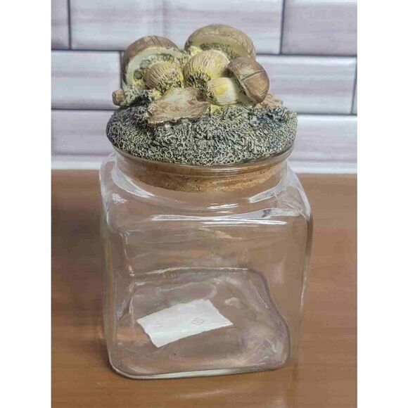 Vintage Square Jar with Mushroom Lid - Picture 3 of 8